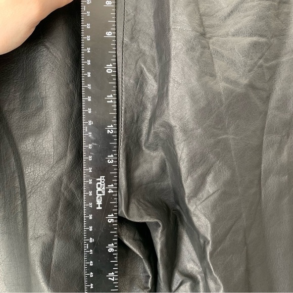 LA Vogue 100% Genuine Leather Pants Black Size 14 Vintage - Picture 11 of 14